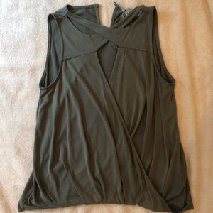 Olive green She + Sky top